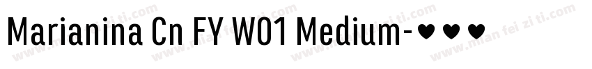Marianina Cn FY W01 Medium字体转换